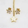 Five-Pointed Star Surgical Steel 18K Gold Jewelry Sets Women
