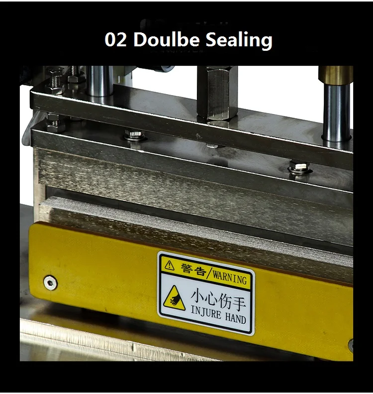 Qf400x2 Model Double Sealer Food Industry Ss Frame Foot Pedal Heat Bag