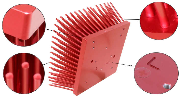 100w splayed passive vero 29 heatsink.