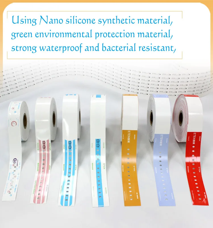 Disposable Medical Bracelet Thermal Printable Super Soft Paper ...