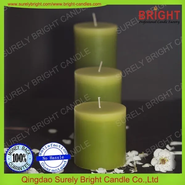 Unscented Gradient Color Pillar Candles Decoration Wholesale