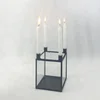 cube glass metal candle holder