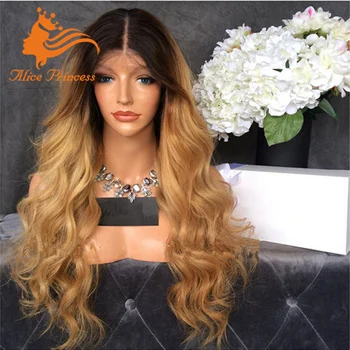 1bt27 Ombre Color Full Lace Wig Virgin Malaysian Human Hair Long