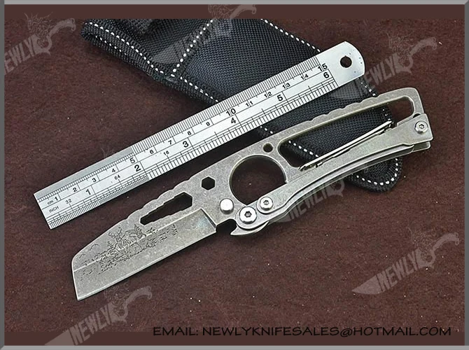 Custom Logo Multi Tool Small Fixed Knife Tactical Knife With Nylon Sheath