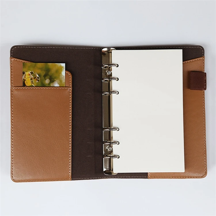 Diary Faux Leather Ring Binder Mini Agenda Calendar - Buy Agenda ...