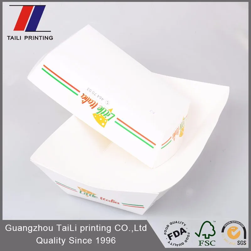 Custom Printed Disposable Paper Food Tray/fast Food Serving Paper Hot