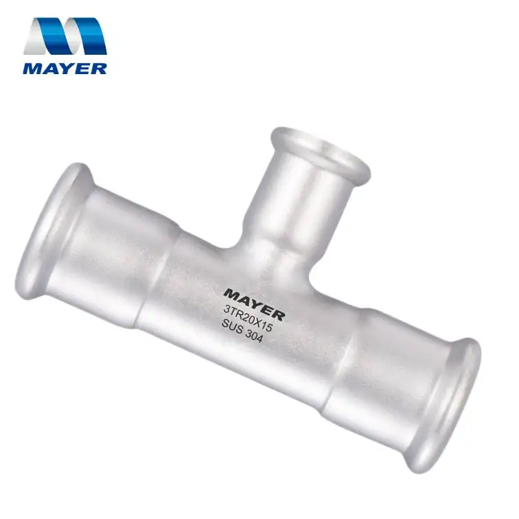 stainless steel tee pipe fitting 3 way with female thread AS3688