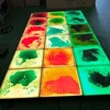 portable rechargeable led stage flooring touch sensitive liquid filled illuminated 3d liquid flooring
