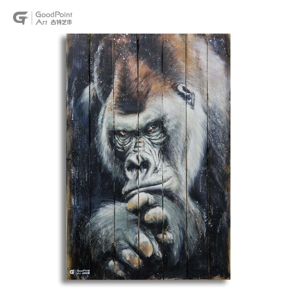 China Acrylic Oil Painting Handmade Artwork Gorilla Wall Hanging Picture For Kid Room Buy China Acrylic Oil Paintings Animal Wall Hanging Pitrure Artwork Gorilla For Kid Room Product On Alibaba Com