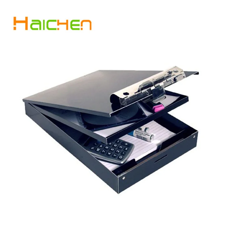Custommade Letter Size Aluminum Storage Clipboard With Dual Tray