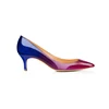 Popular Classic Fancy Low Cut Slip-on Gradient Mid Heel Office Lady Court Shoes pumps