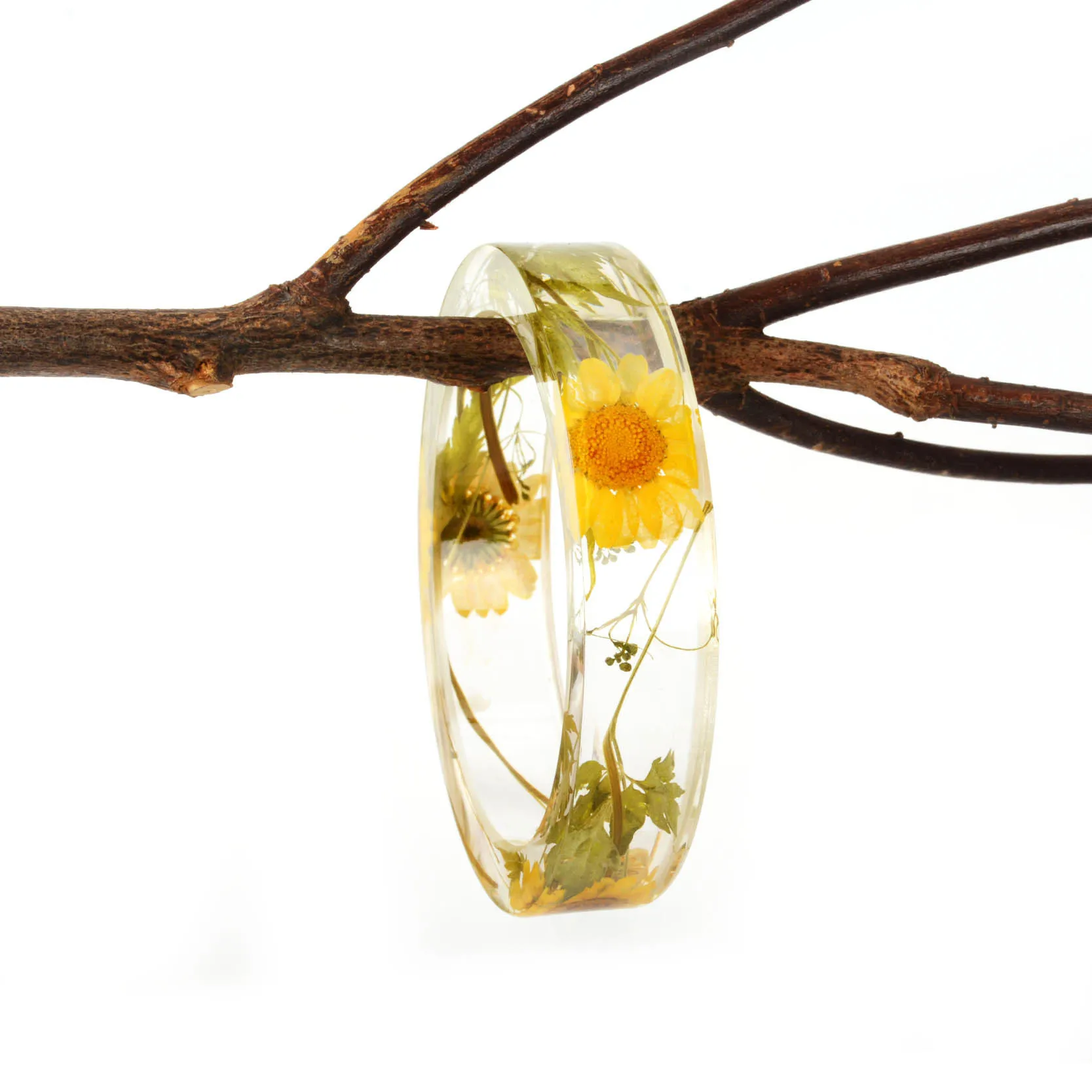 热卖黄花树脂手镯环保树脂手镯为妇女