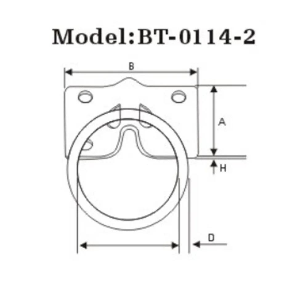 Stainless Steel Aisi304 Square Eye Plate With Ring Hitching Ring Lag in China Carabiner Rigging
