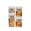 Cheap Customized 0.5L 0.8L 1.2L Airtight Plastic Food Container 4pcs Set With Lid