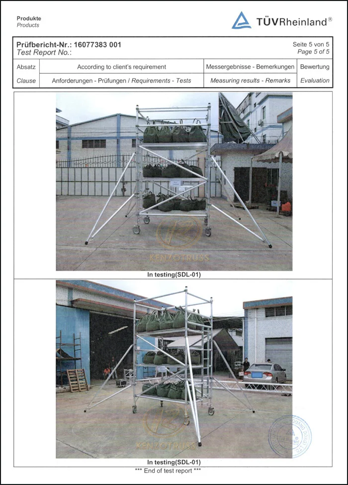 Outdoor aluminium scaffolding tower material for sale 