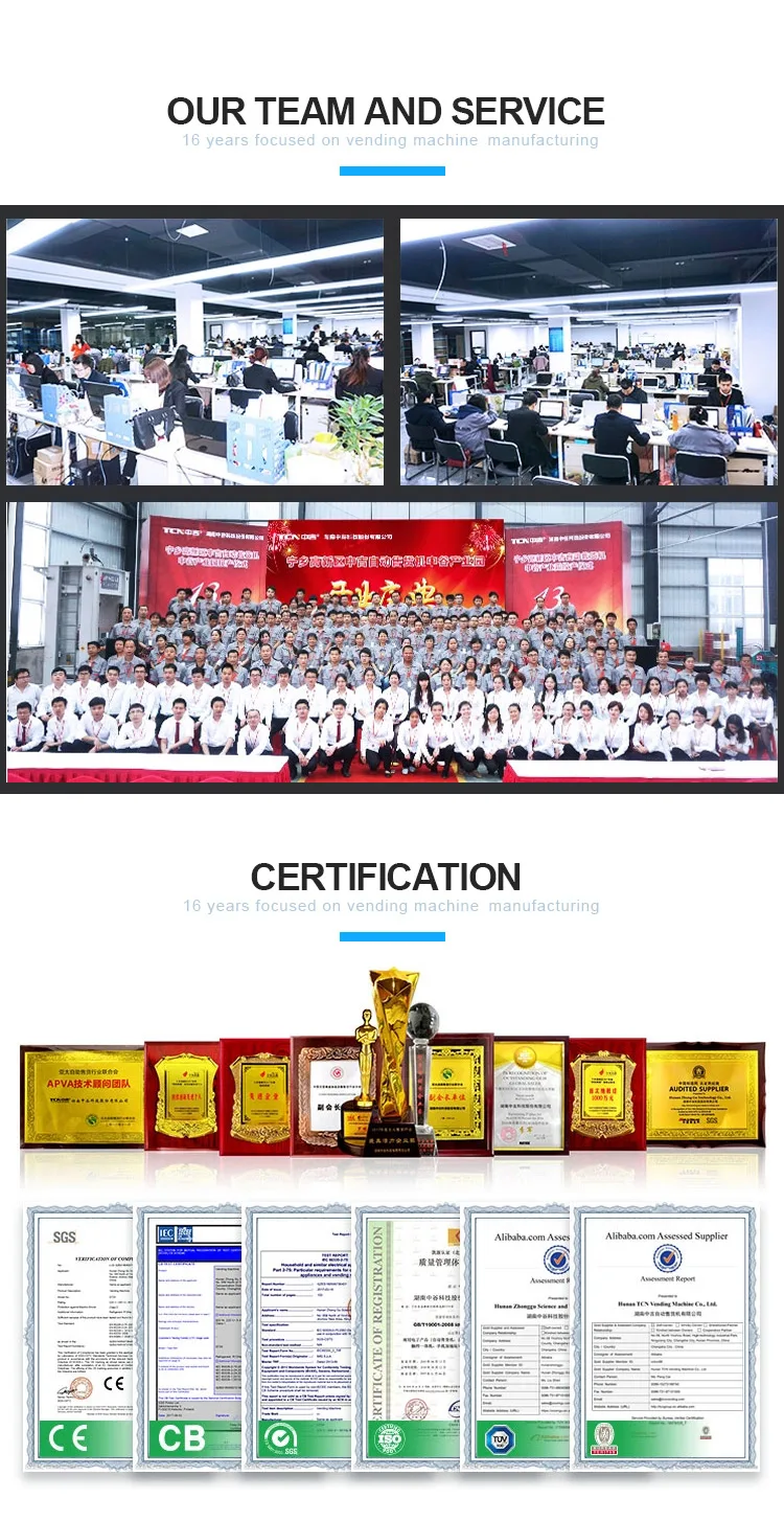 Tcn Smart Locker Custom Cans Beverage And Wine Vending Machine For Hotel Video Technical