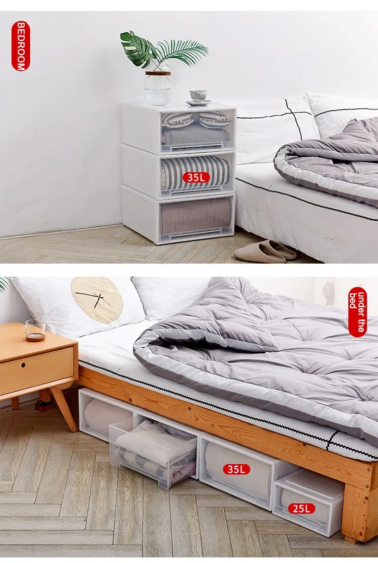 Hot Selling Stackable Drawer Type Wardrobe Plastic Storage Box Buy