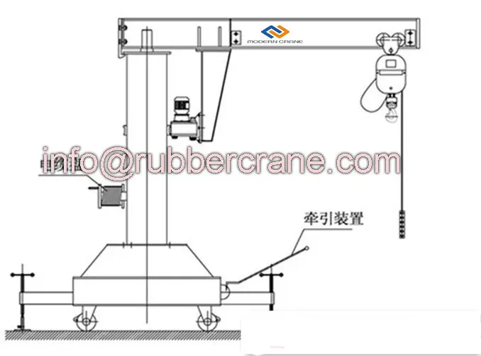 jib crane cad drawing