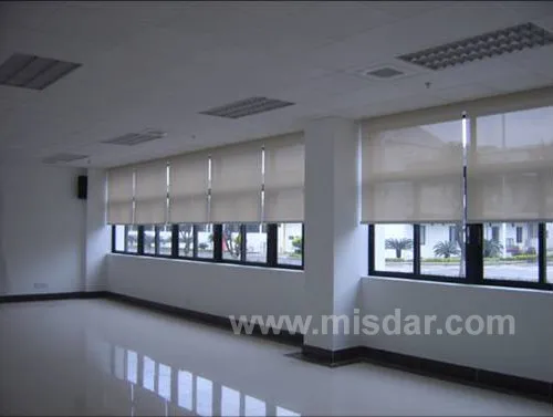100% Polyester blackout roller shade, double roller shades, blackout roller blind