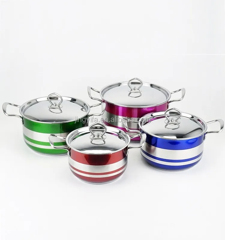 Colorful 8 Pcs Rainbow Cookware For Induction Buy Rainbow Cookware