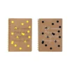 Eco-friendly Brown Kraft Paper Cover Spiral Binding Lined Dotted Notebook Cheap A5