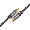 Direct factory High quality 24K gold plated 2 RCA to 2 RCA audio cable