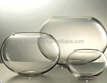 Wholesale Ball Clear Glass Vases Transparent Cylinder Vases For