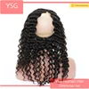 Brazilian Deep Wave Remy Pre-plucked Hair With Adjustable Strip 360 Lace Frontal Hair Closure