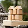 Developing Kids Games 21pcs Geometric Wooden Blocks Toys Educational Construction Wooden Cubes