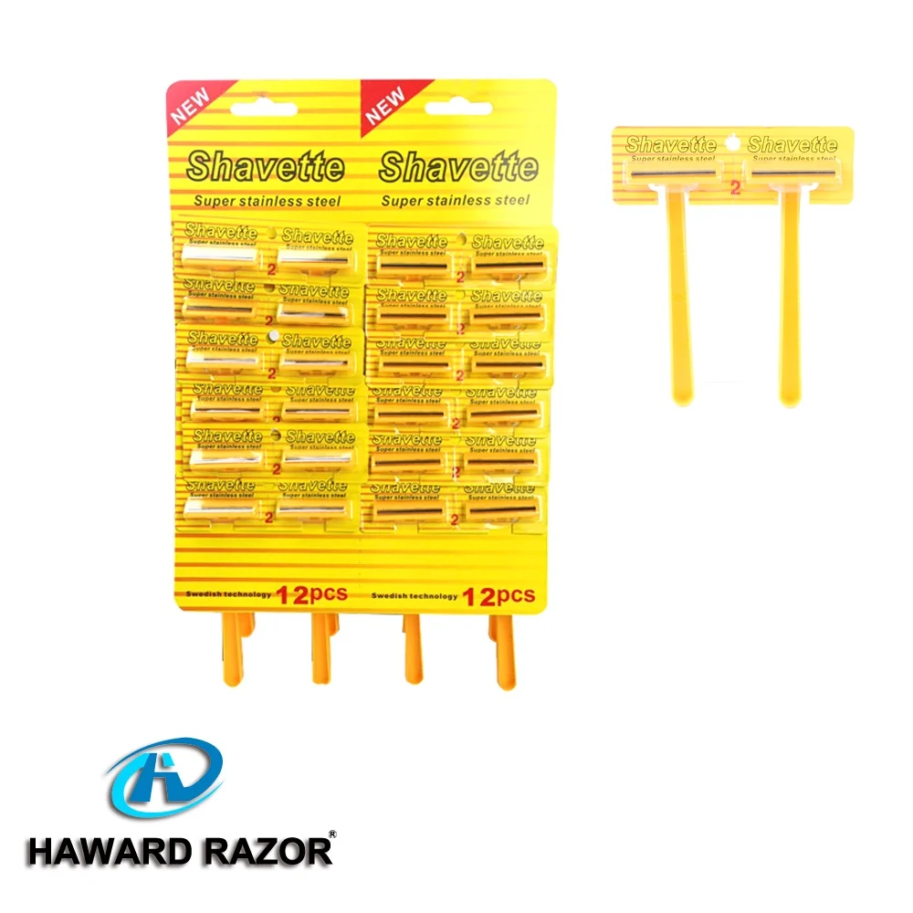 Long Handle Twin Blade Disposable Razor 2 Blade Mens Shaving Razor For