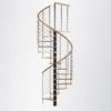 Customized modern spiral staircase with oak solid wood steps