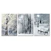 3 Pieces Winter Scenery Canvas Wall Art Charming Rime Snow-covered Landscape Picture Print On Canvas For Home Living Room Decor