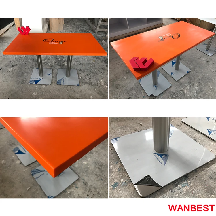 Wholesale Solid Surface Small Hotel Furniture Cafe Fast Food Shop Dining Room Table
