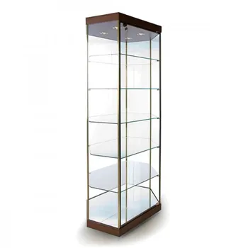 Lockable Glass Display Cabinet Modern Rotating Glass Display