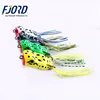 FJORD 60mm/15g Rubber Big Mouth Popper Jumping Sea Bass Killer Soft Frog Lure For Fishing