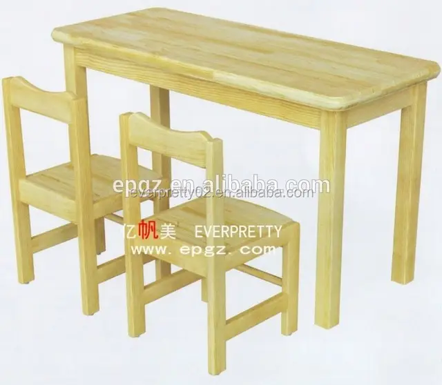 Ergonomic Wooden Writing Table Desk Set Table Chair For Children