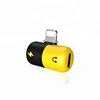 2018 new product mini capsule design 2 in 1 charging and audio jack adapter
