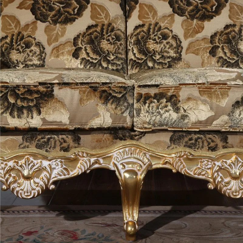 Muebles italianos clásicos royal oro dorado hoja de madera maciza