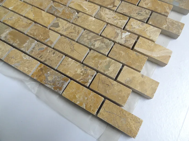 Quality Subway Marble Mixed Mosaic Tile on Mesh Designed in Italy