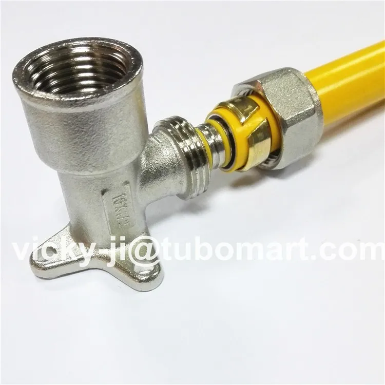 Tubomart As4176 Brass Wall Mounted Elbow Compression Fittings For