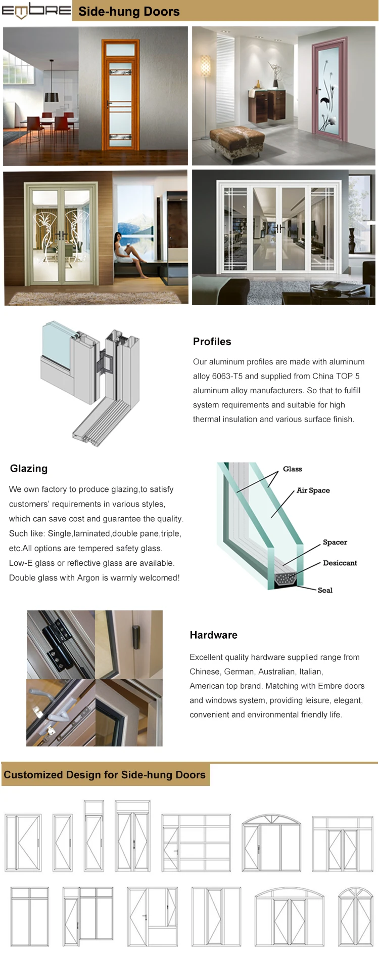 Aluminium hinge door (1)