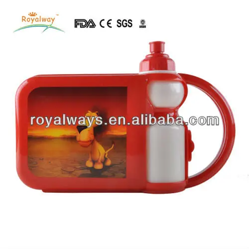 children's lunch box with bottle holder