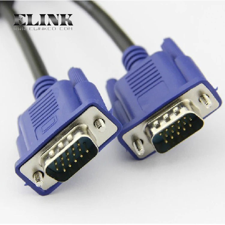 Blue Plug Vga To Vga Cable Male To Male/female For Hdtv Lcd Monitor Pc ...