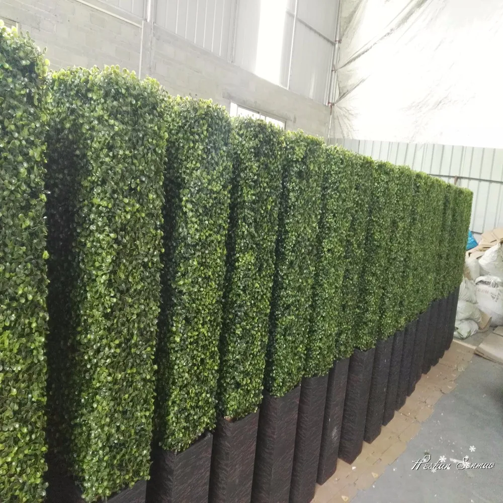 Uv Proof Artificial Boxwood Hedge Artificial Grass Fence With Favorable
