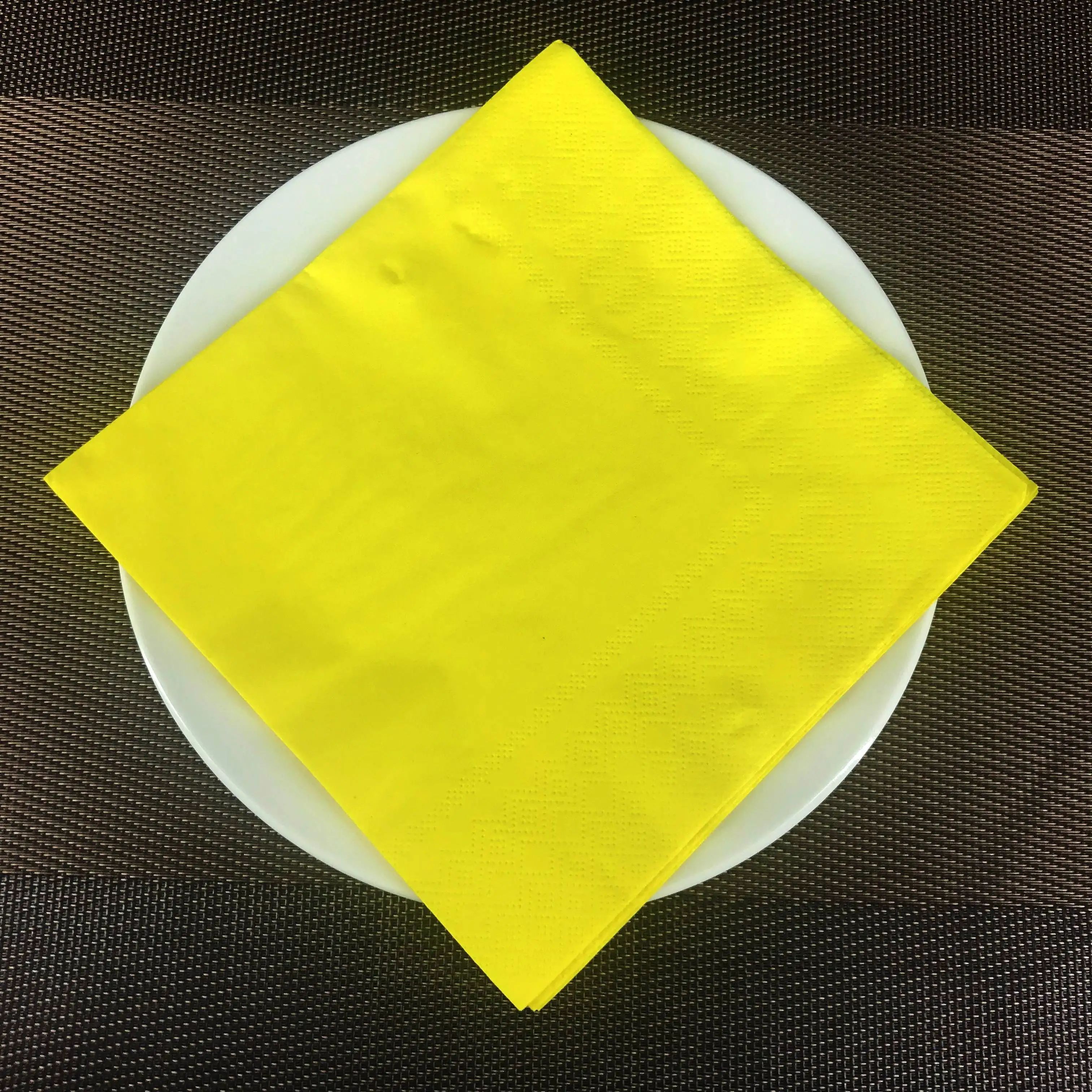2019 33x33cm 20pcs/pack Dyeing Yellow Colored Paper Napkins Buy Paper
