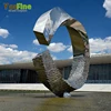 modern simple stainless steel circle sculpture outdoor