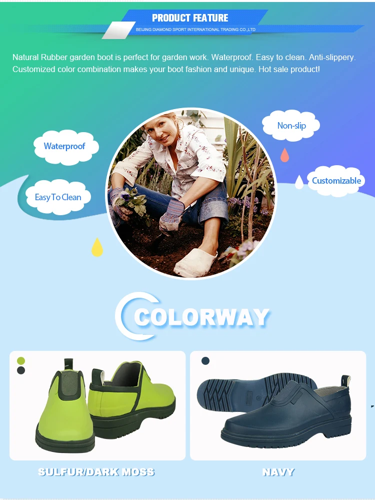 Customized Color And Design Rubber Garden Clog Boot Buy Customized Color And Design Rubber