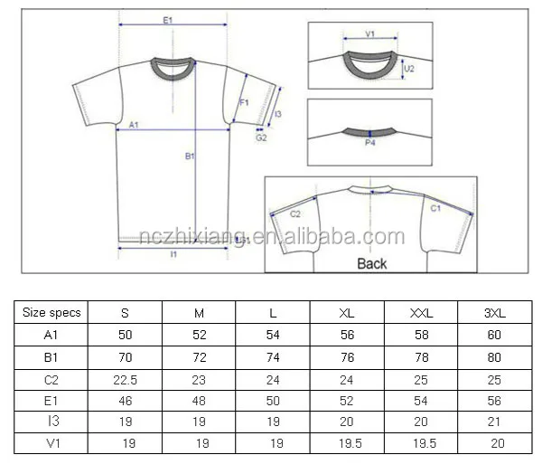 flipkart size chart for t shirt