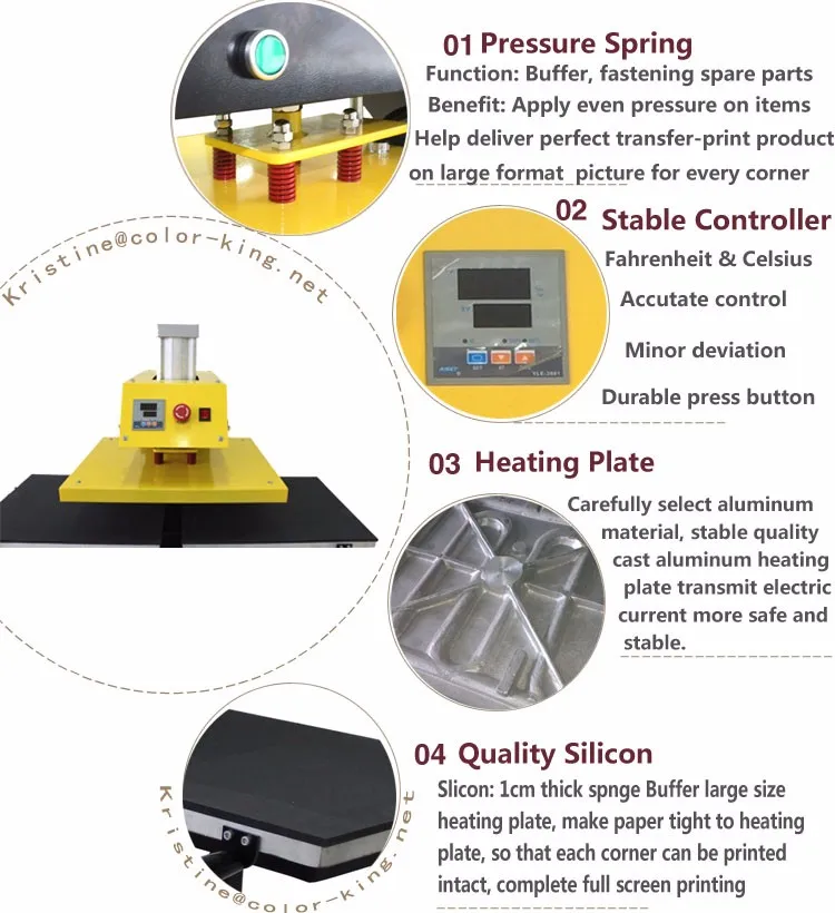 38x38/40x50/40x60 Pneumatic Used Heat Press Machine With 1.5p Air