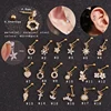 18styles Classical Gold Plated Cz Star Feather Dangle 20G Stainless Steel Barbell Ear Tragus Piercing Helix Cartilage Jewelry